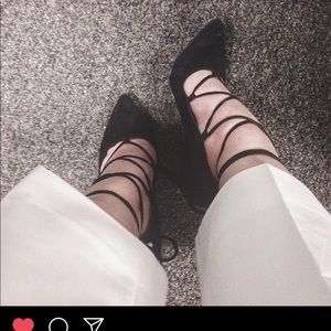 Lace up heels. Size 5